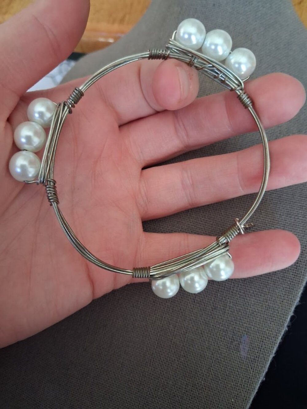 Unusual bangle bracelet